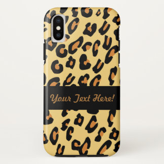 Personalised Leopard Skin Pattern iPhone X Case