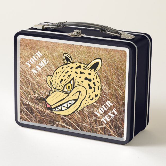 Personalised Leopard Wildcat Lunchbox (Front)
