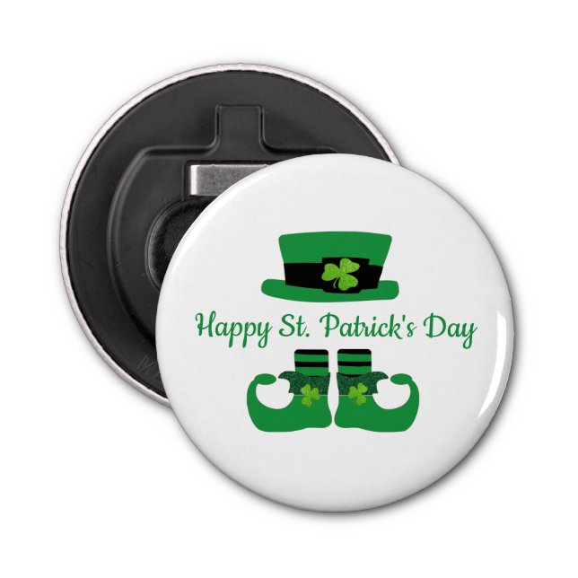 Personalised Leprechaun St. Patrick's Day Party  Bottle Opener (Front)
