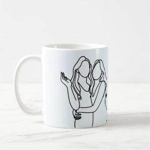 Personalised Lesbian Couple Matching Coffee Mug
