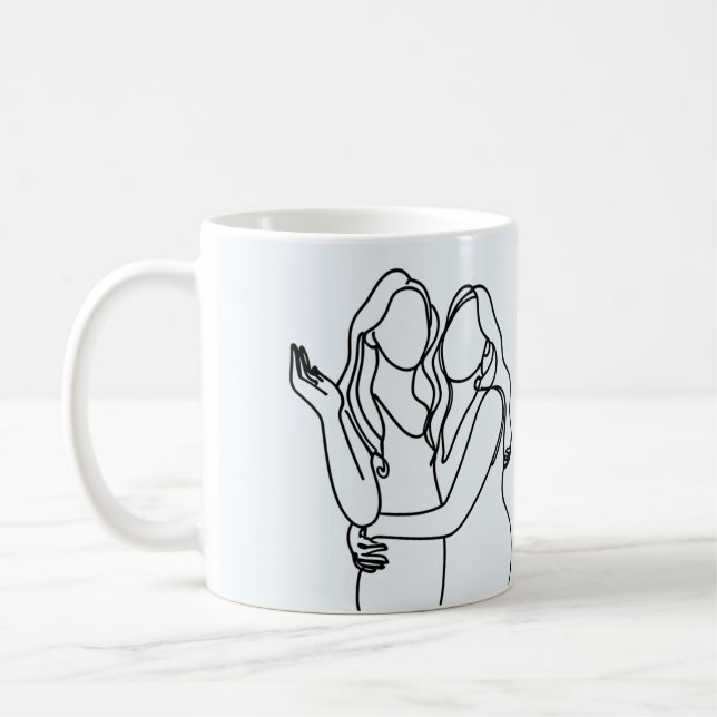 Personalised Lesbian Couple Matching Coffee Mug (Left)