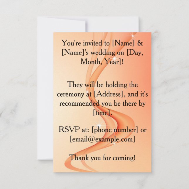 Personalised Lesbian Wedding Invitation (Back)