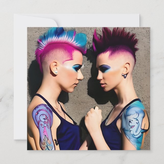 Personalised Lesbian Wedding LGBTQIA+ Photo Invitation (Front)