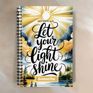 Personalised Let Your Light Shine Journal
