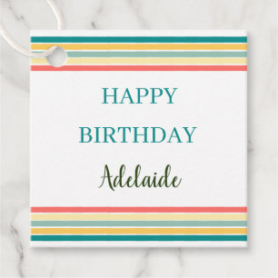 Personalised Let's Get Beachy Happy Birthday Favour Tags
