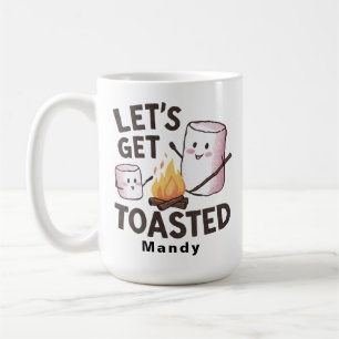 Personalised "Let's Get Toasted" S'mores Camping Coffee Mug