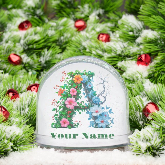 Personalised Letter A Snowglobe (Christmas)