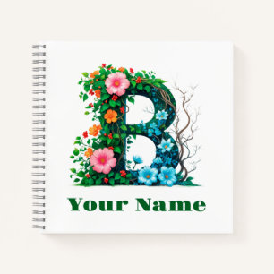 Personalised Letter B Notebook