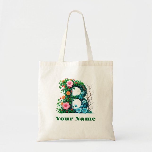 Personalised Letter B Tote Bag (Front)