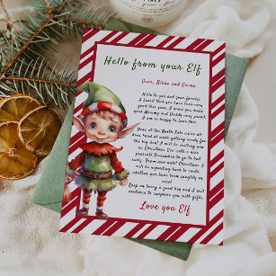 Personalised letter from Elf Christmas  Invitation
