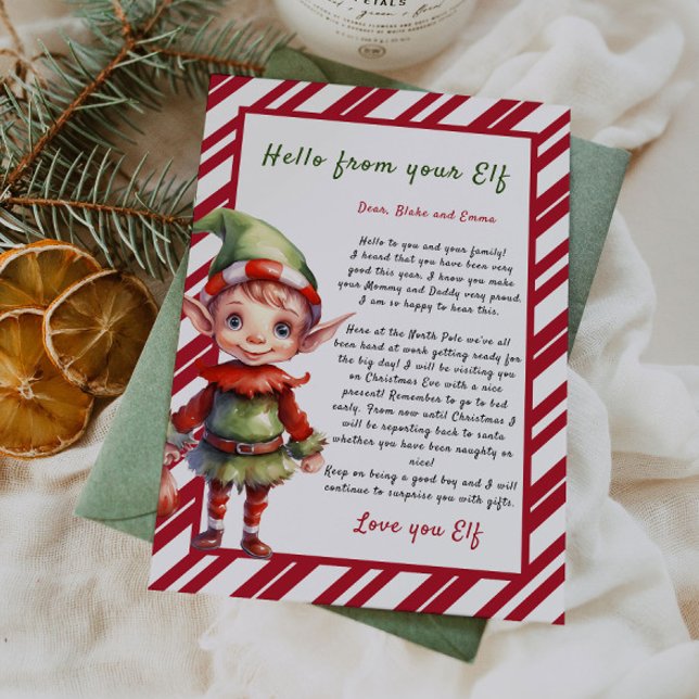 Personalised letter from Elf Christmas  Invitation (Creator Uploaded)