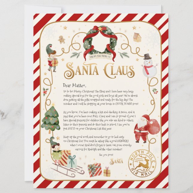 Personalised Letter from Santa (Front)