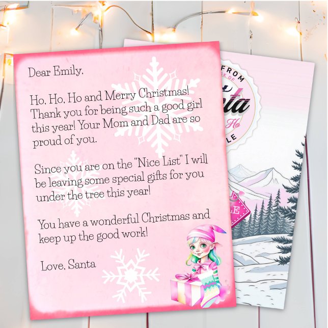 Personalised Letter from Santa Claus for Girls (Creator Uploaded)