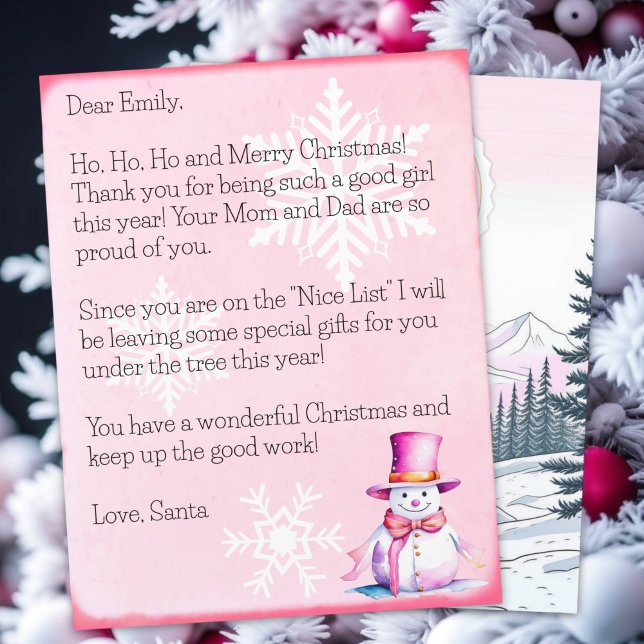 Personalised Letter from Santa Claus for Girls (Creator Uploaded)