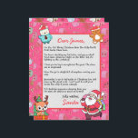 Personalised Letter from Santa Claus for kids<br><div class="desc">Delight your little ones with "Santa's Special Message, " a beautifully designed letter straight from the North Pole! This enchanting letter is framed by a festive border adorned with candy canes, Christmas trees, and sparkling snowflakes, instantly captivating the imagination of children. At the top, a cheerful and jolly Santa Claus,...</div>