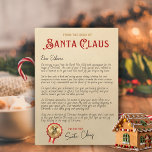 Personalised Letter from Santa Claus template<br><div class="desc">Delight your child this holiday season with a Personalised Letter from Santa Claus! Imagine their joy as they receive a beautifully crafted letter directly from the North Pole, complete with Santa's special seal and heartwarming message just for them. Each letter is customised with their name, favourite activities, and special holiday...</div>