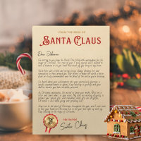 Personalised Letter from Santa Claus template