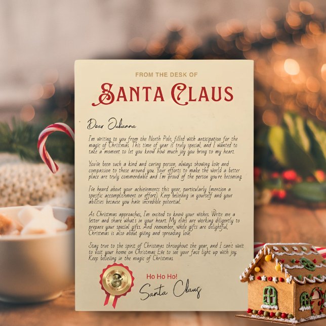 Personalised Letter from Santa Claus template (Creator Uploaded)