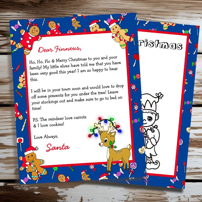 Personalised Letter from Santa + Colouring Page (Creator Uploaded)