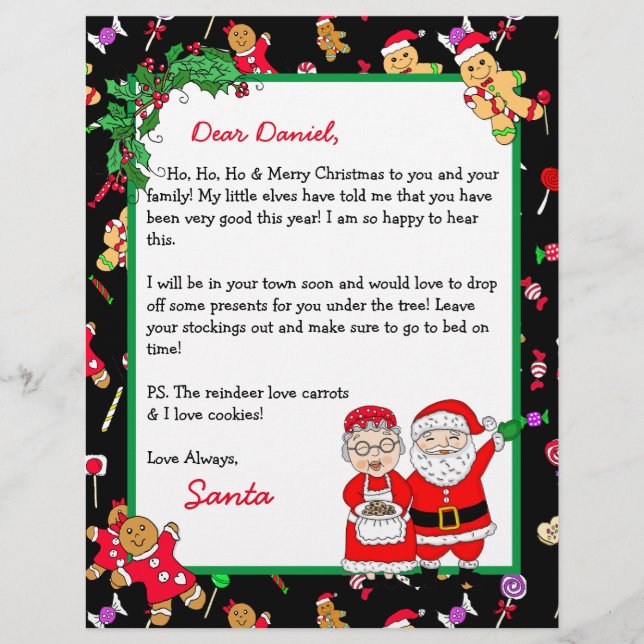 Personalised Letter from Santa for Children (Front)