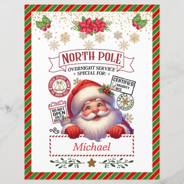 Personalised Letter from Santa For Kids Gifs (Back)