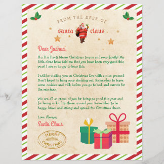 Personalised Letter From Santa North Pole Mail