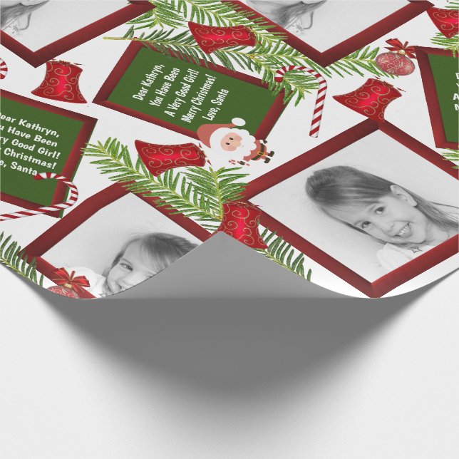 Personalised Letter From Santa w/Photo Wrapping Paper (Corner)