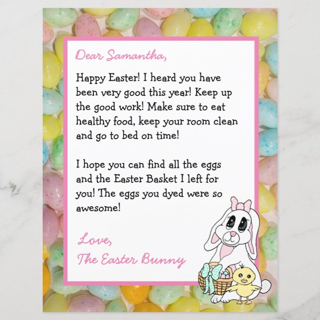 Personalised Letter from the Easter Bunny (Front)