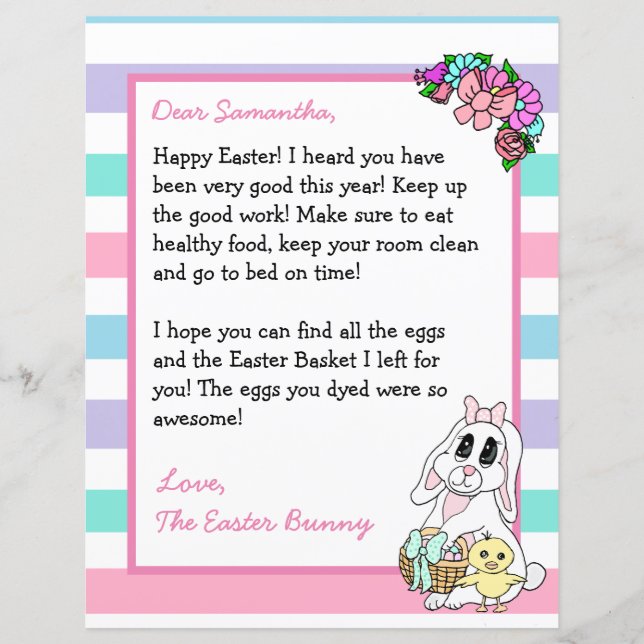 Personalised Letter from the Easter Bunny (Front)