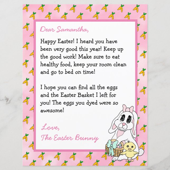 Personalised Letter from the Easter Bunny (Front)