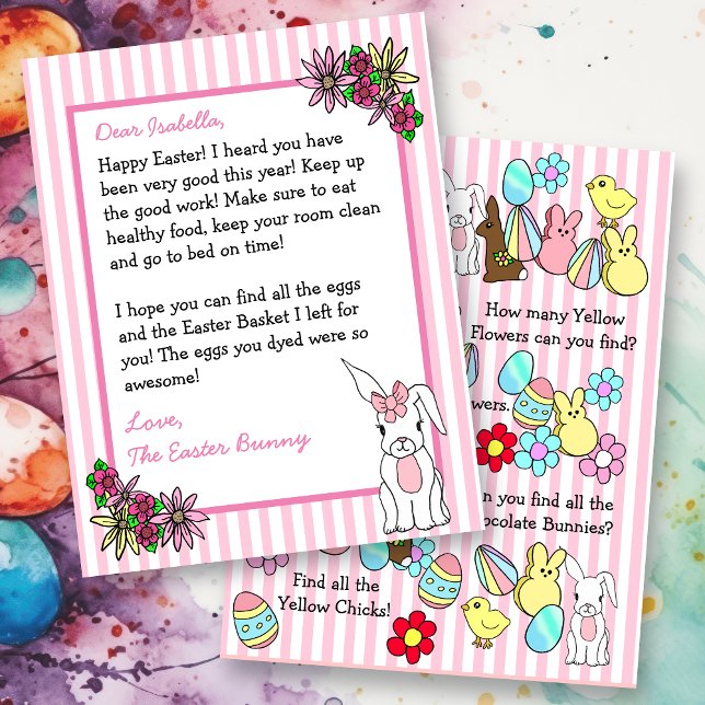 Personalised Letter from the Easter Bunny 2 Sided (Creator Uploaded)