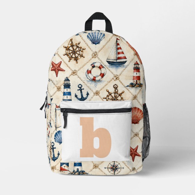 Personalised Letter Gift Printed Backpack (Front)