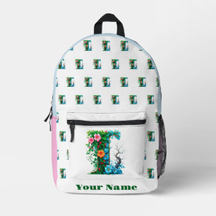 Personalised Letter I Printed Backpack