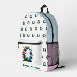 Personalised Letter O Printed Backpack