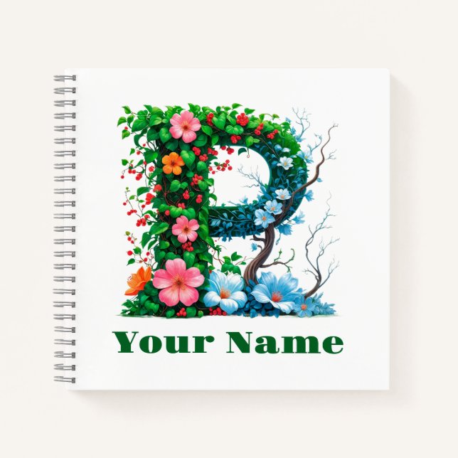 Personalised Letter P Notebook (Front)