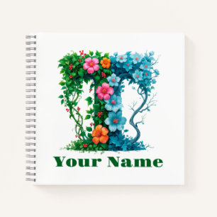 Personalised Letter T Notebook