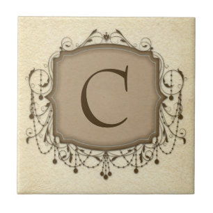 Personalised Letter Tiles, Decorative Chandelier C Tile