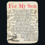 Personalised Letter To For My Son Baby Blanket<br><div class="desc">Personalised Letter To For My Son</div>