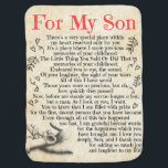 Personalised Letter To For My Son Baby Blanket<br><div class="desc">Personalised Letter To For My Son</div>