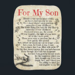 Personalised Letter To For My Son Burp Cloth<br><div class="desc">Personalised Letter To For My Son</div>