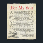 Personalised Letter To For My Son Fleece Blanket<br><div class="desc">Personalised Letter To For My Son</div>