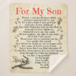 Personalised Letter To For My Son Sherpa Blanket<br><div class="desc">Personalised Letter To For My Son</div>