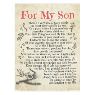 Personalised Letter To For My Son, Son Birthday Gi Tablecloth