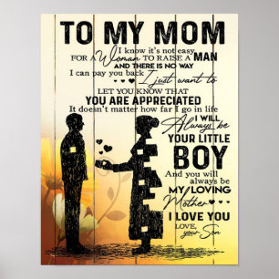 Personalised Letter To Mum, to my mum gift, Poster