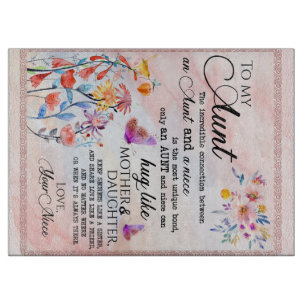 Personalised Letter To My Aunt Cutting Board