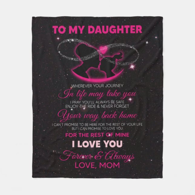 Personalised Letter To My Daughter Fleece Blanket (Front)