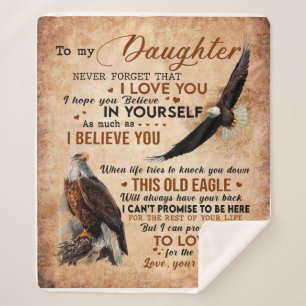 Personalised Letter To My Daughter From Dad Sherpa Blanket
