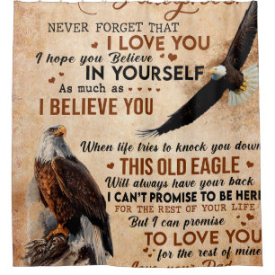 Personalised Letter To My Daughter From Dad Shower Curtain