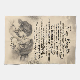 Personalised Letter To My Daughter From Mum Tea Towel