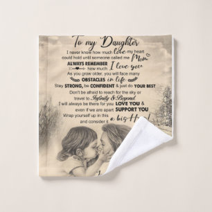 Personalised Letter To My Daughter From Mum Wash Cloth